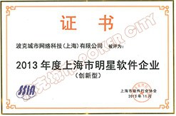 2013年度上海市明星软件企业